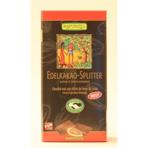 Tablette Chocolat noir bio aux &eacute;clats de f&egrave;ves de cacao