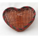 Panier en osier en forme de coeur