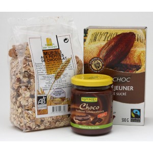 Lot petit dejeuner bio tout choco !