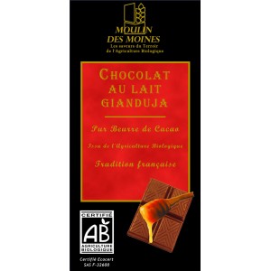 Tablette Chocolat bio au lait Gianduja